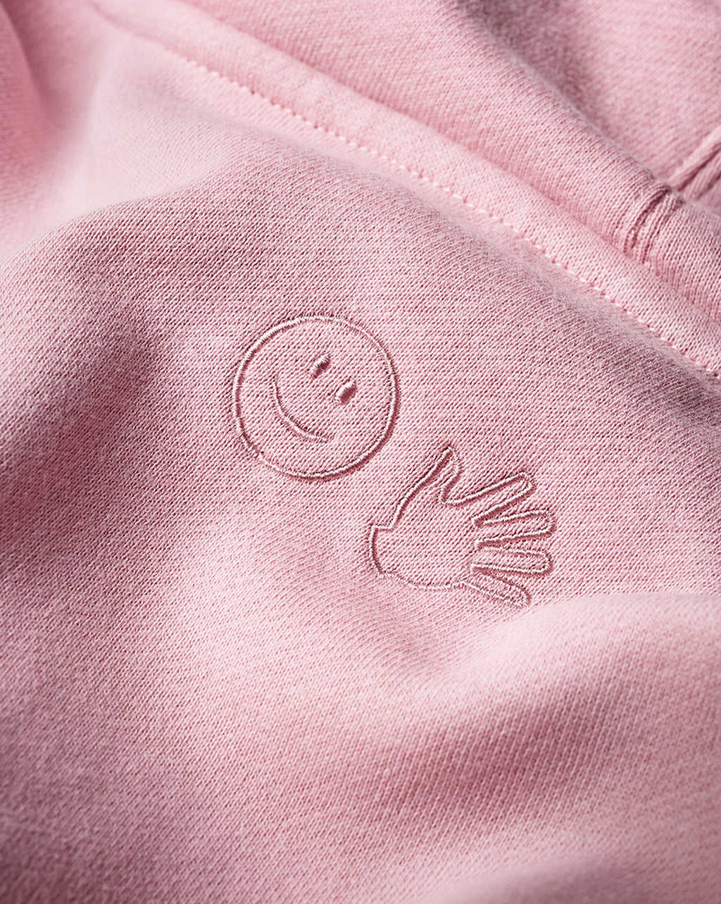 Embroidered Pink Hoodie